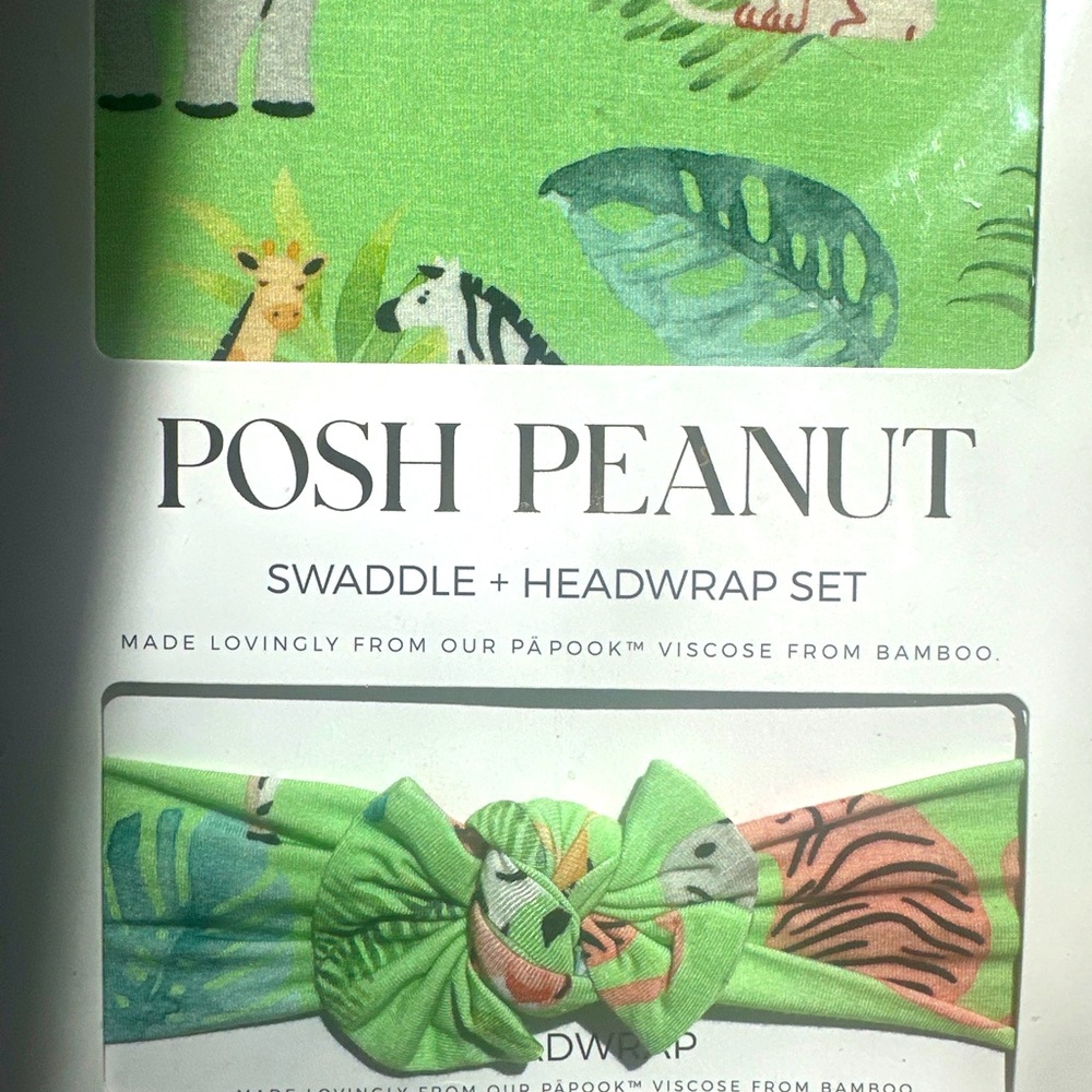 Posh Peanut NWT Swaddle & Headwrap set